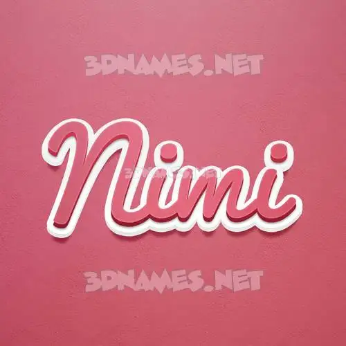 nimi in Red Scribble style - 3D name wallpaper