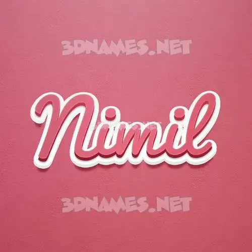 nimil in Red Scribble style - 3D name wallpaper nimil in Red Scribble style - 3D name wallpaper