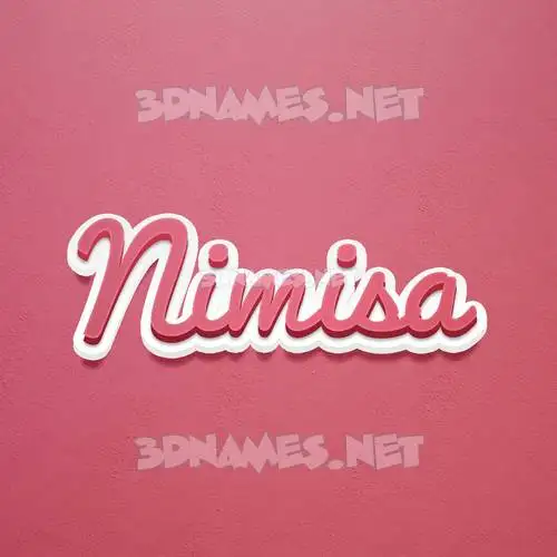nimisa in Red Scribble style - 3D name wallpaper