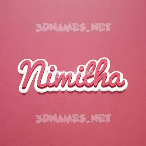 nimitha in Red Scribble style - 3D name wallpaper