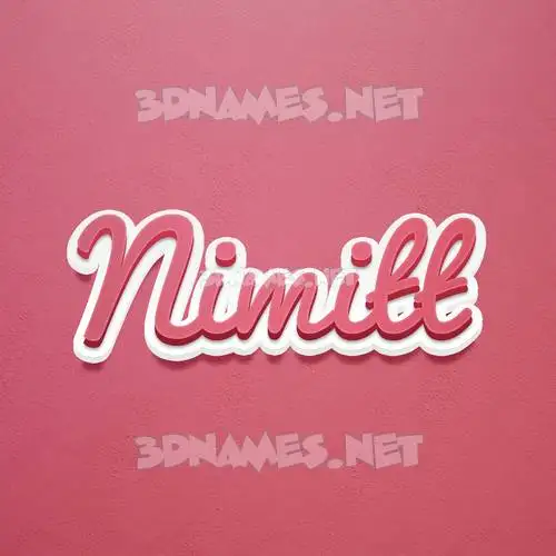 nimitt in Red Scribble style - 3D name wallpaper
