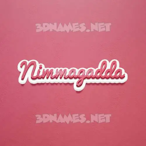 nimmagadda in Red Scribble style - 3D name wallpaper