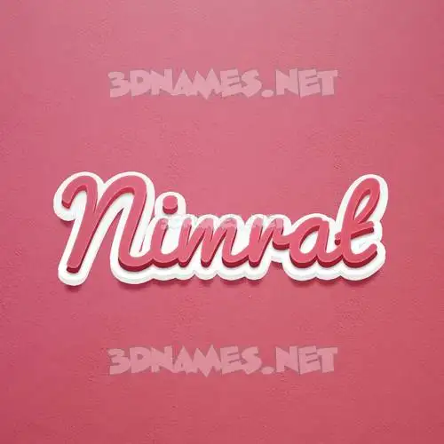 nimrat in Red Scribble style - 3D name wallpaper
