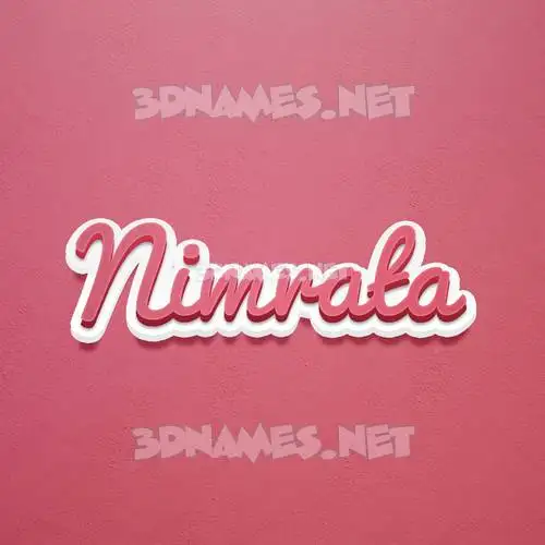 nimrata in Red Scribble style - 3D name wallpaper