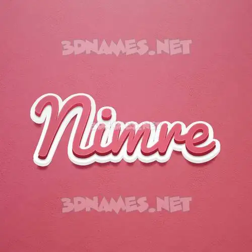 nimre in Red Scribble style - 3D name wallpaper
