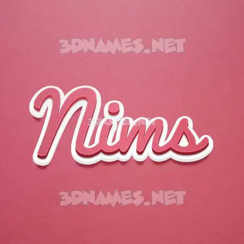 nims in Red Scribble style - 3D name wallpaper nims in Red Scribble style - 3D name wallpaper