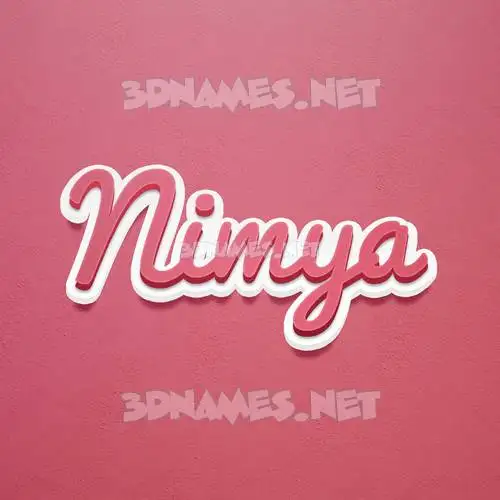 nimya in Red Scribble style - 3D name wallpaper