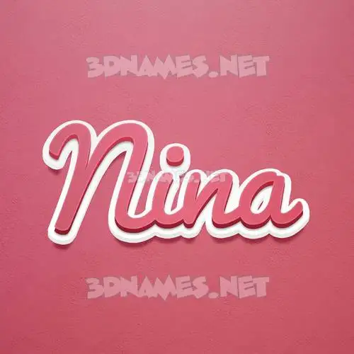 nina in Red Scribble style - 3D name wallpaper nina in Red Scribble style - 3D name wallpaper