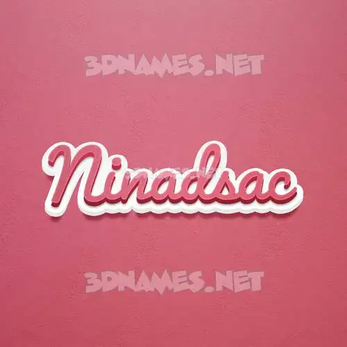 ninadsac in Red Scribble style - 3D name wallpaper ninadsac in Red Scribble style - 3D name wallpaper
