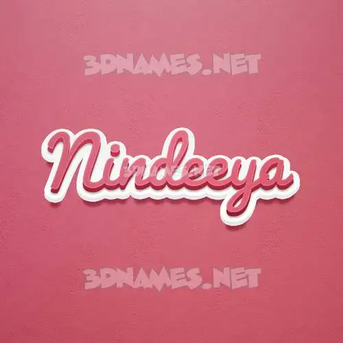 nindeeya in Red Scribble style - 3D name wallpaper nindeeya in Red Scribble style - 3D name wallpaper