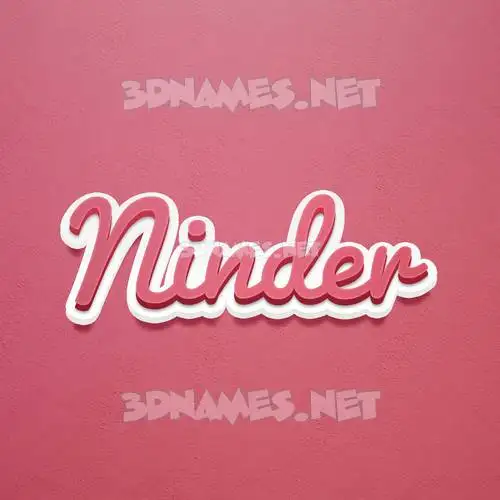ninder in Red Scribble style - 3D name wallpaper ninder in Red Scribble style - 3D name wallpaper