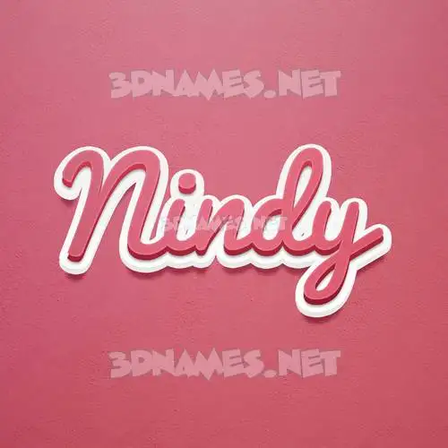 nindy in Red Scribble style - 3D name wallpaper nindy in Red Scribble style - 3D name wallpaper