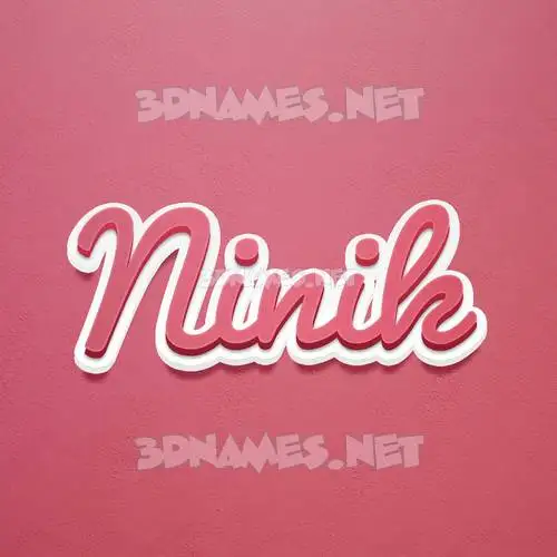 ninik in Red Scribble style - 3D name wallpaper ninik in Red Scribble style - 3D name wallpaper