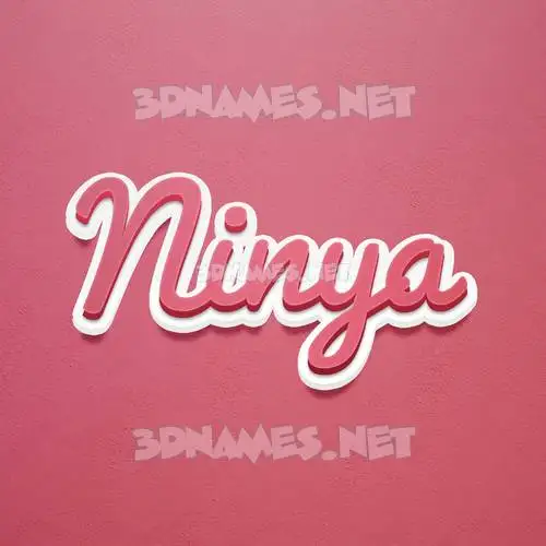 ninya in Red Scribble style - 3D name wallpaper ninya in Red Scribble style - 3D name wallpaper