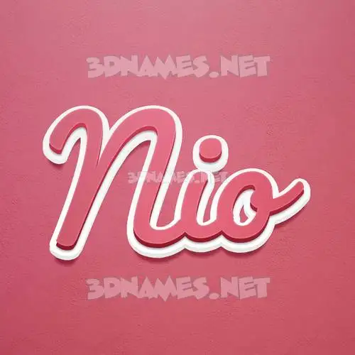 nio in Red Scribble style - 3D name wallpaper nio in Red Scribble style - 3D name wallpaper