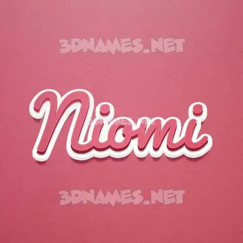 niomi in Red Scribble style - 3D name wallpaper