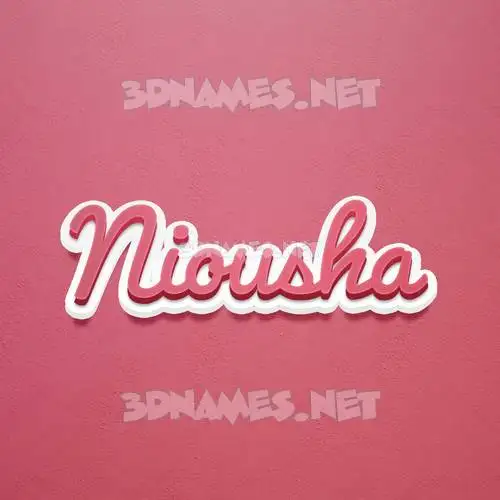 niousha in Red Scribble style - 3D name wallpaper niousha in Red Scribble style - 3D name wallpaper