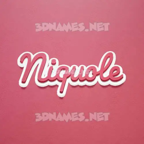 niquole in Red Scribble style - 3D name wallpaper niquole in Red Scribble style - 3D name wallpaper