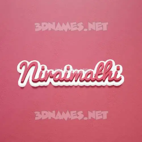 niraimathi in Red Scribble style - 3D name wallpaper