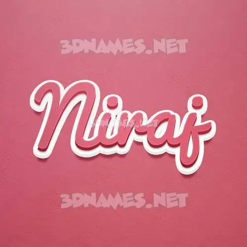 niraj in Red Scribble style - 3D name wallpaper