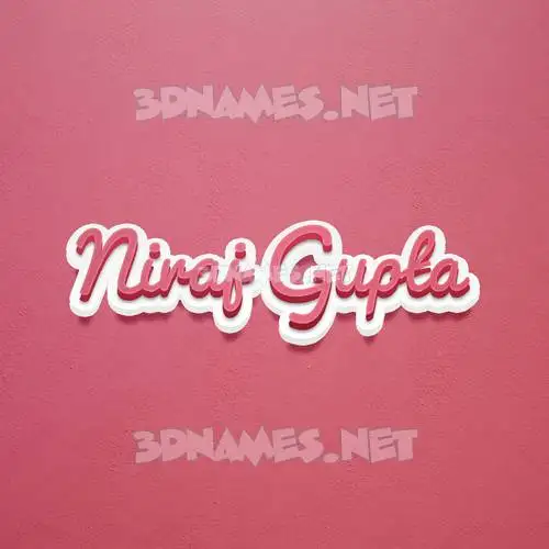niraj gupta in Red Scribble style - 3D name wallpaper