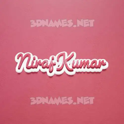 niraj kumar in Red Scribble style - 3D name wallpaper