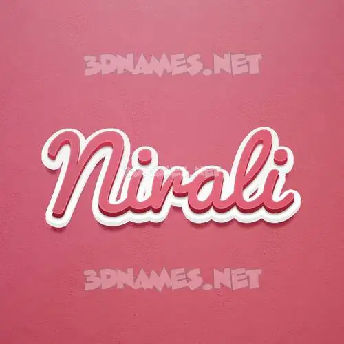 nirali in Red Scribble style - 3D name wallpaper