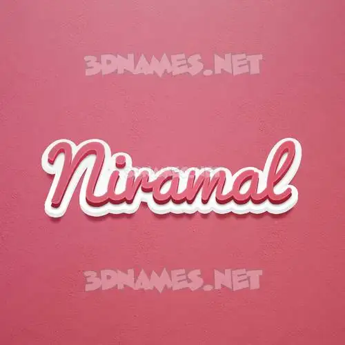 niramal in Red Scribble style - 3D name wallpaper