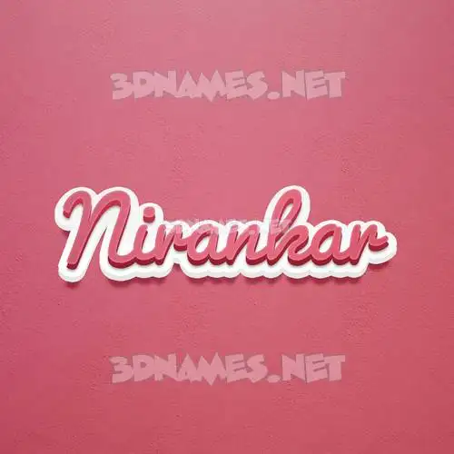 nirankar in Red Scribble style - 3D name wallpaper