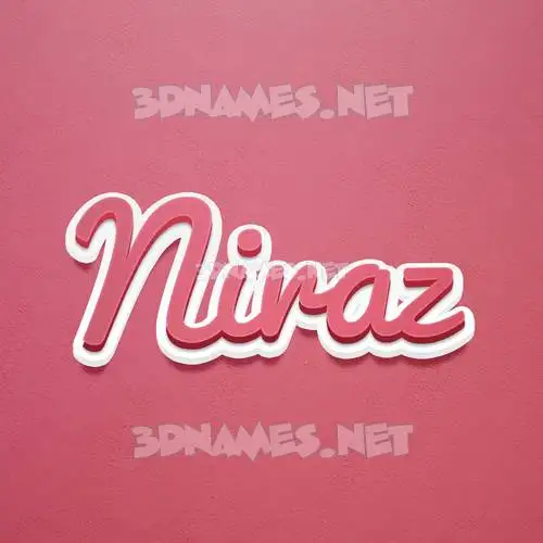 niraz in Red Scribble style - 3D name wallpaper