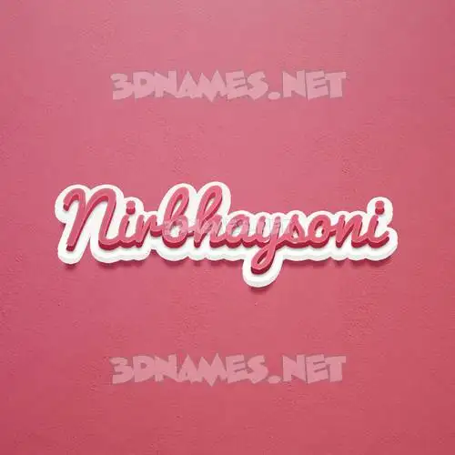 nirbhaysoni in Red Scribble style - 3D name wallpaper nirbhaysoni in Red Scribble style - 3D name wallpaper