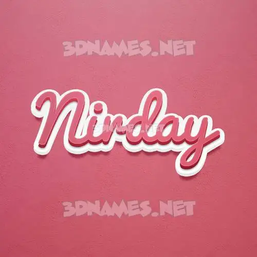 nirday in Red Scribble style - 3D name wallpaper nirday in Red Scribble style - 3D name wallpaper