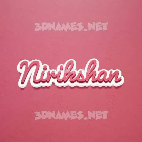 nirikshan in Red Scribble style - 3D name wallpaper nirikshan in Red Scribble style - 3D name wallpaper