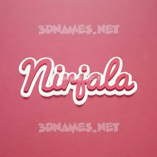 nirjala in Red Scribble style - 3D name wallpaper