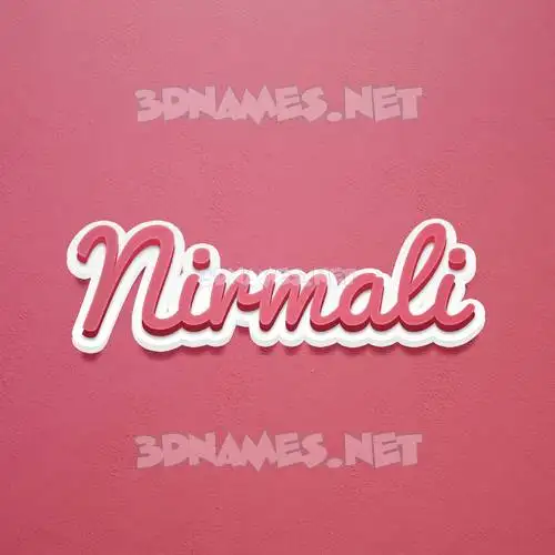 nirmali in Red Scribble style - 3D name wallpaper