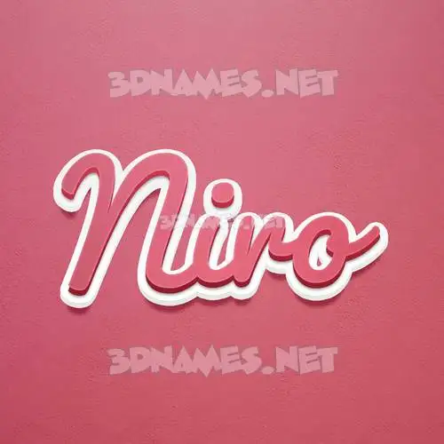 niro in Red Scribble style - 3D name wallpaper