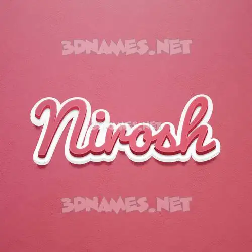 nirosh in Red Scribble style - 3D name wallpaper nirosh in Red Scribble style - 3D name wallpaper
