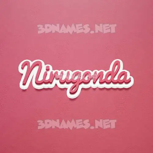 nirugonda in Red Scribble style - 3D name wallpaper nirugonda in Red Scribble style - 3D name wallpaper