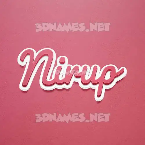 nirup in Red Scribble style - 3D name wallpaper