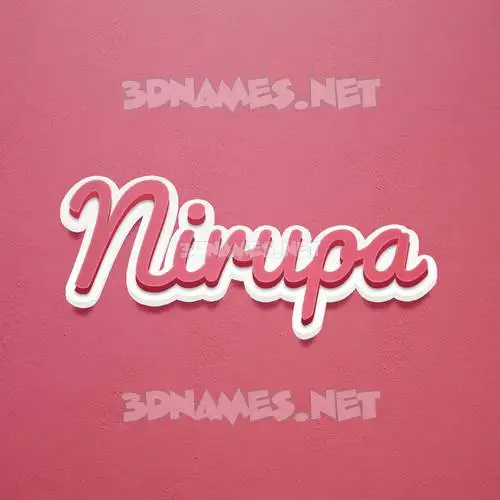 nirupa in Red Scribble style - 3D name wallpaper