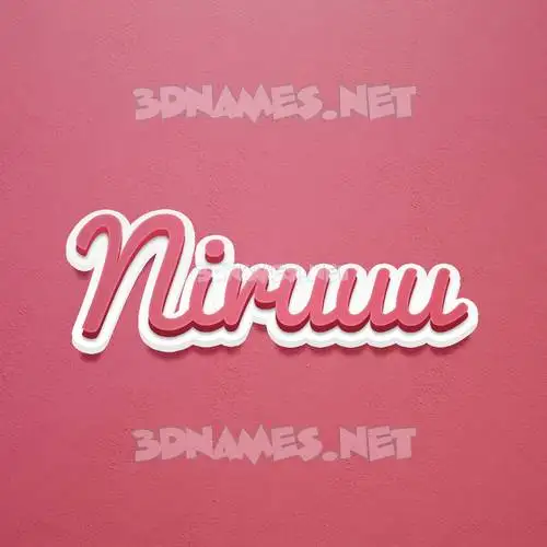 niruuu in Red Scribble style - 3D name wallpaper