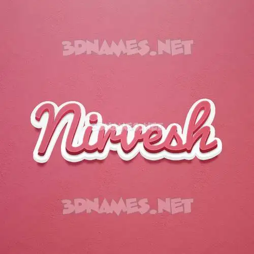nirvesh in Red Scribble style - 3D name wallpaper