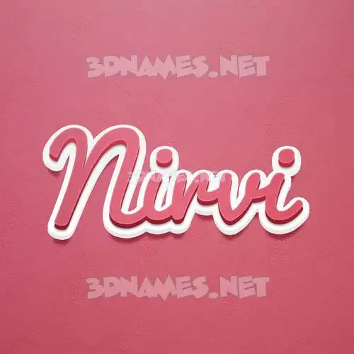 nirvi in Red Scribble style - 3D name wallpaper