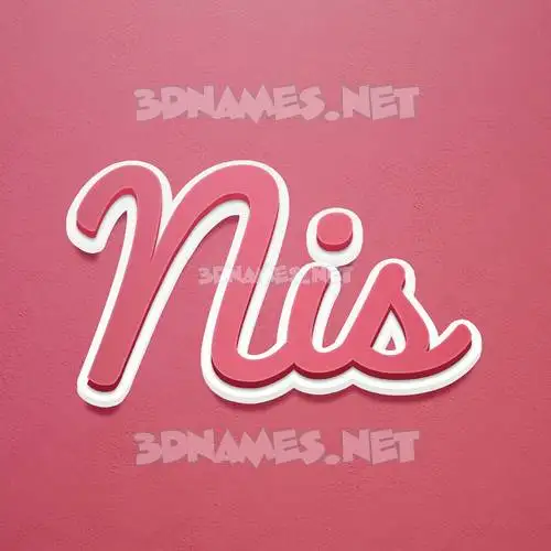 nis in Red Scribble style - 3D name wallpaper nis in Red Scribble style - 3D name wallpaper