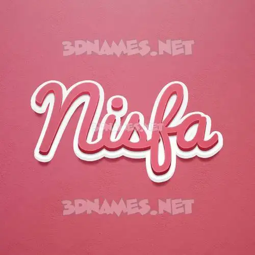 nisfa in Red Scribble style - 3D name wallpaper nisfa in Red Scribble style - 3D name wallpaper