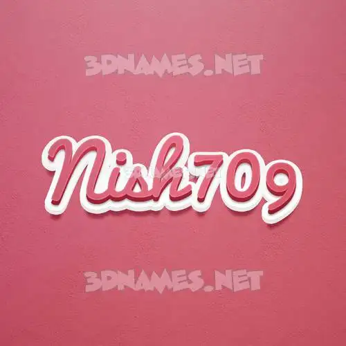 nish709 in Red Scribble style - 3D name wallpaper nish709 in Red Scribble style - 3D name wallpaper