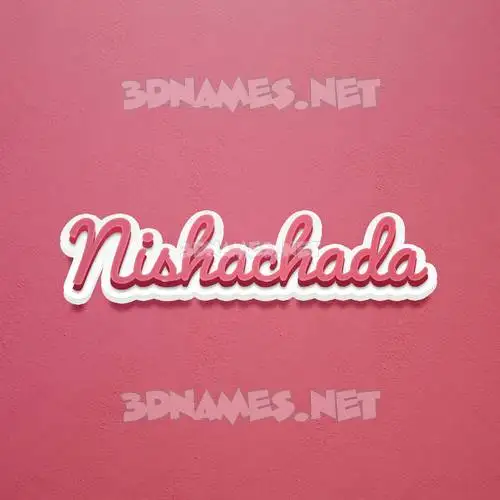 nishachada in Red Scribble style - 3D name wallpaper nishachada in Red Scribble style - 3D name wallpaper