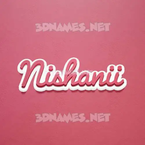 nishanii in Red Scribble style - 3D name wallpaper nishanii in Red Scribble style - 3D name wallpaper