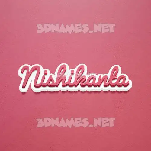 nishikanta in Red Scribble style - 3D name wallpaper
