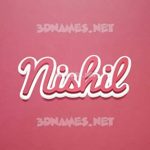 nishil in Red Scribble style - 3D name wallpaper nishil in Red Scribble style - 3D name wallpaper
